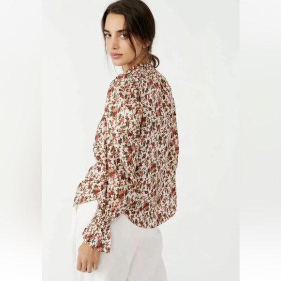 FREE PEOPLE Meant To Be Floral Blouse Vintage Combo Size Medium - Picture 14 of 14